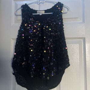 Moulinette Soeurs Black Sequin Top